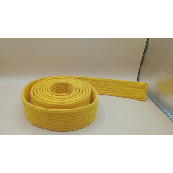 Tiger Claw Cotton Martial Arts Uniform Ranking Belt Yellow Size 2 - Picture 1 of 3